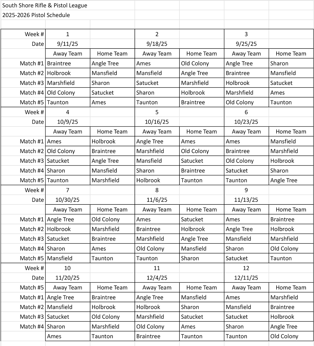 2025 2026 Pistol Schedule 1